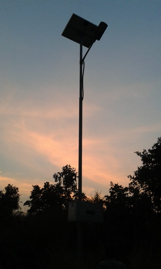 Solar Street Light Installation at ECL Jhanjra